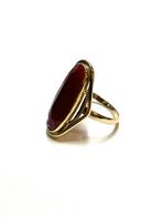 14k gouden ring met een carneool, Sieraden, Tassen en Uiterlijk, Ringen, 18 tot 19, -, -, Ophalen of Verzenden