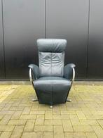 Nette grijze leren relax fauteuil / relax stoel / relaxstoel, Huis en Inrichting, Fauteuils, Ophalen, Gebruikt, Minder dan 75 cm
