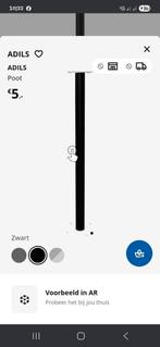 4 tafelpoten (Ikea) zwart, Minder dan 50 cm, 50 tot 100 cm, Rond, Ophalen of Verzenden