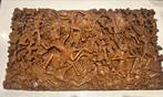 Balinees Houtsnijwerk wandpaneel - Rama en Sita Ontvoering, Antiek en Kunst, Ophalen