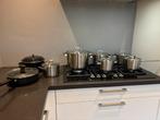 BK Pannenset (Kookpannen en Hapjespan), Huis en Inrichting, Ophalen of Verzenden, Zo goed als nieuw, Rvs, Pannenset