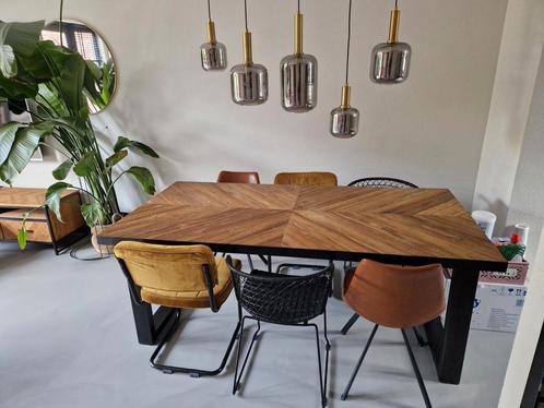 Eetkamerstoelen (set van 6), Huis en Inrichting, Stoelen, Zo goed als nieuw, Vijf, Zes of meer stoelen, Bruin, Ophalen