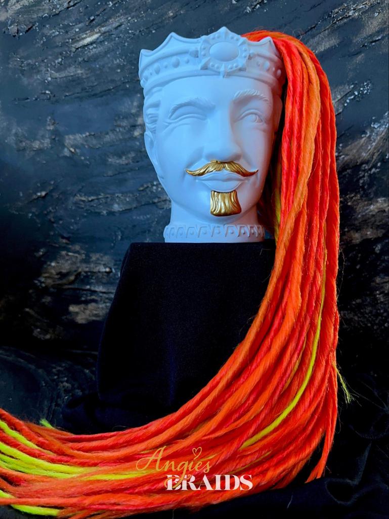 Synthetische Hand Made Dreads - Oranje/Neon Geel, Sieraden, Tassen en Uiterlijk, Uiterlijk | Haarverzorging, Ophalen of Verzenden