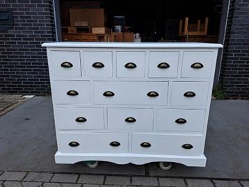 Wit grenen ladekast ral 9010 commode  beschikbaar voor biedingen