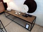 Tv-dressoir/ salontafel visgraat eiken met metaal, Huis en Inrichting, Kasten | Televisiemeubels, Ophalen, O, O, Eigentijds landelijk industrieel stoer Scandinavisch