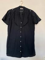 Only 38 zwarte transparante lange blouse tuniek ruche ruffle, Maat 38/40 (M), Ophalen of Verzenden, Zo goed als nieuw, Only