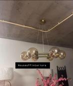 Goude smoke glass hanglamp, Verzenden, Nieuw