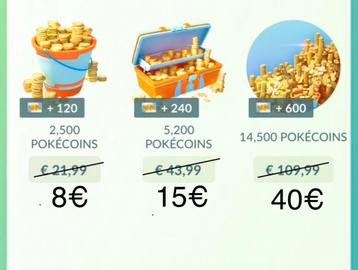 Pokecoins / Tickets / Pokemon Go beschikbaar voor biedingen
