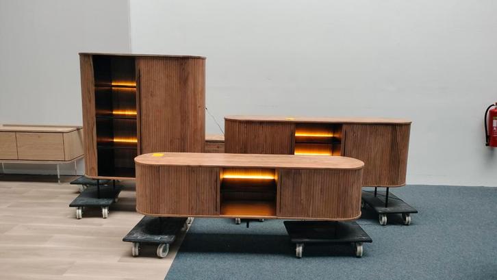 Feelings Mangohouten Kasten Set met Verlichting - Nieuw!, Huis en Inrichting, Kasten | Buffetkasten, Ophalen of Verzenden