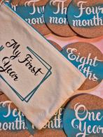 Mijlpaal schijven - Kurk 9x9cm, N.v.t., N.v.t., Nieuw, Ophalen of Verzenden