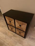 IKEA Kallax kast + 4 rieten manden, Ophalen, 50 tot 100 cm, Zo goed als nieuw, Minder dan 100 cm