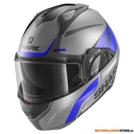 Shark SHARK Evo GT Encke Mat, Grijs-Blauw, Motoren, Kleding | Motorhelmen, Nieuw met kaartje, Ophalen of Verzenden
