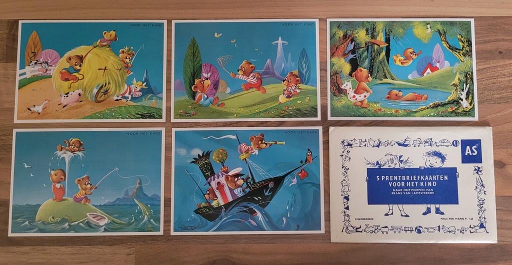 Setje Prentbriefkaarten voor het Kind - Frans van Lamsweerde, Ophalen, 1960 tot 1980, Ongelopen, Kinderen