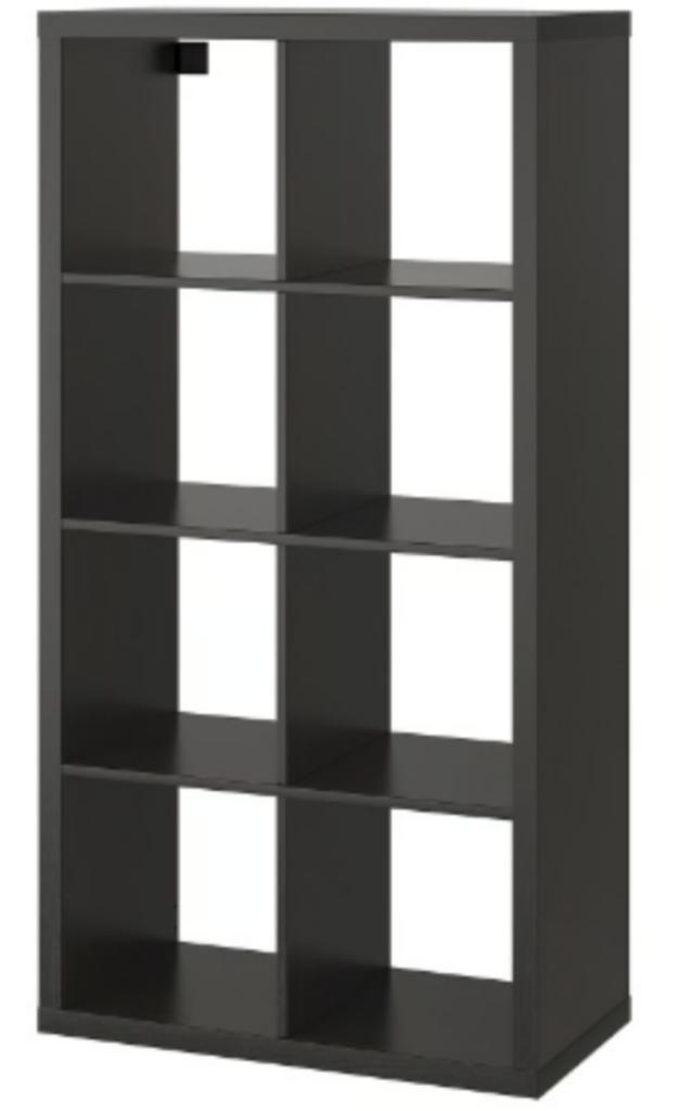 IKEA Kallax 4x2 vakkenkast zwartbruin, Huis en Inrichting, Kasten | Stellingkasten, Gebruikt, Ophalen