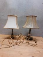 Vintage Tafellampen Set - Messing, Onyx, Glas, Antiek en Kunst, Ophalen of Verzenden