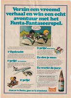 Retro reclame 1973 Fanta frisdrank Sjors wedstrijd, Verzenden, Overige typen