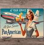 Pan American. Metalen bord 20x30cm, Verzenden, Nieuw