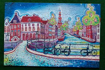Puzzel Amsterdam bij Nacht - 500 stukjes, compleet  beschikbaar voor biedingen