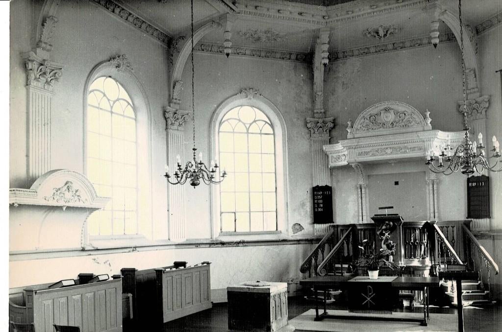 Bajum, interieur kerk, Ophalen of Verzenden, Ongelopen, Friesland