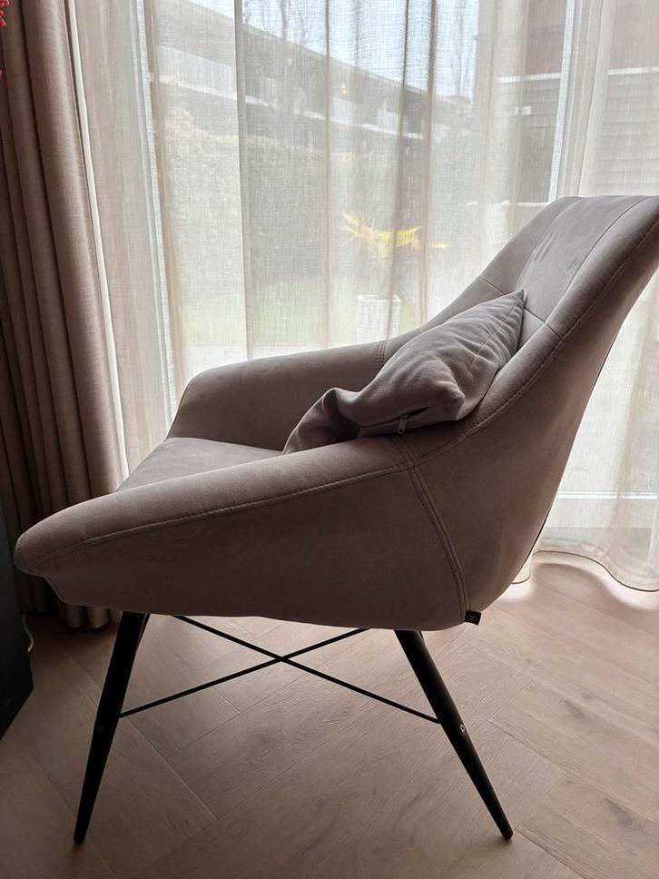 Henders & Hazel Fauteuil - Lichtgrijs, Huis en Inrichting, Fauteuils, Zo goed als nieuw, Stof, 50 tot 75 cm, Minder dan 75 cm