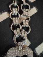 Zware ketting met groot hart, Ophalen of Verzenden, Gebruikt, Zilver, Overige materialen