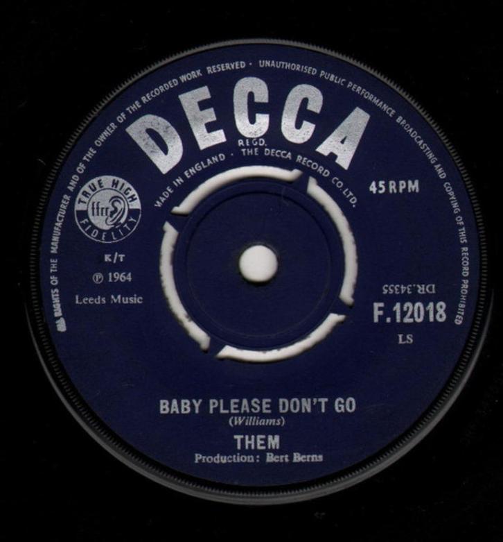 Them - Baby Please Don't Go / Gloria (Single), Cd's en Dvd's, Vinyl Singles, Gebruikt, Single, Pop, 7 inch, Ophalen of Verzenden