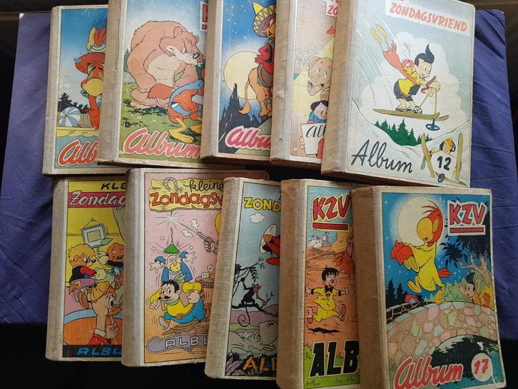 KZV verzamelalbums 12 - 22 ,1951 - 1955 Tom Poes - M.Toonder, Boeken, Stripboeken, Gelezen, Meerdere stripboeken, Ophalen of Verzenden