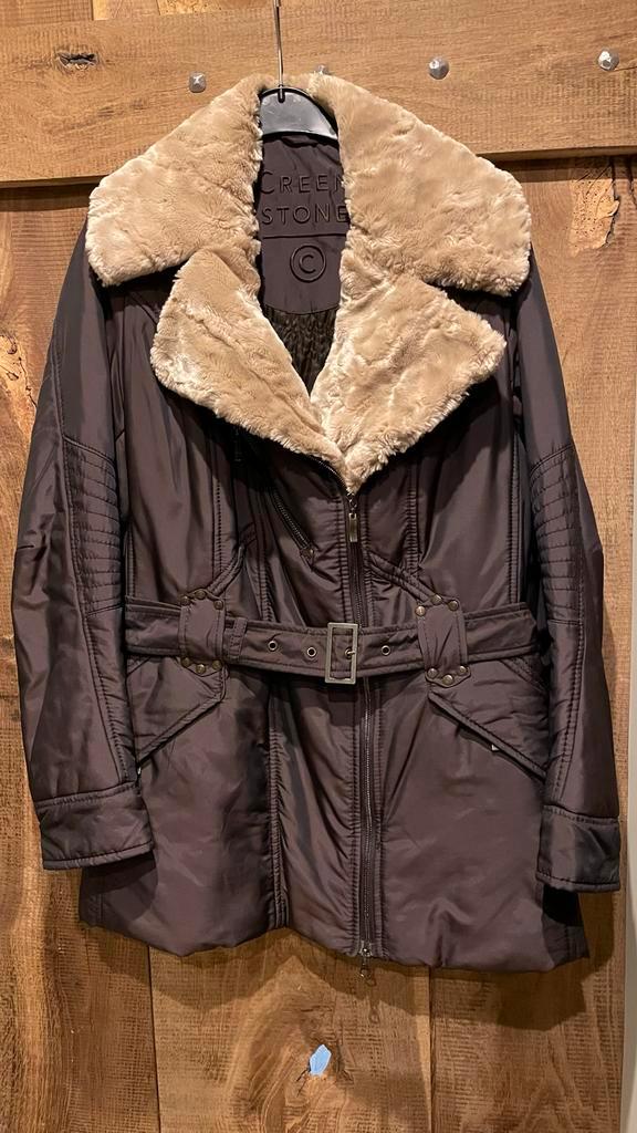 Creenstone Dames Jas Maat 42, Kleding | Dames, Jassen | Winter, Zo goed als nieuw, Maat 42/44 (L), Bruin, Ophalen of Verzenden