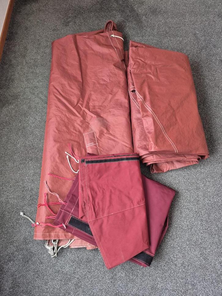 Complete tuigage mast giek fok grootzeil, 1x huik verstaging, Watersport en Boten, Zeilen en Zeiltoebehoren, Gebruikt, Grootzeil