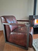 Leren fauteuil, Huis en Inrichting, Fauteuils, Ophalen, Gebruikt, 75 tot 100 cm, 50 tot 75 cm