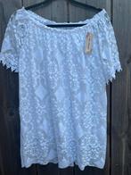 Witte kanten blouse top mt 44 46, Kleding | Dames, Grote Maten, Ophalen of Verzenden, Zo goed als nieuw, New Collection, Blouse of Tuniek