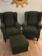 2 fauteuils met voetensteun, Huis en Inrichting, Fauteuils, Ophalen, Zo goed als nieuw, 75 tot 100 cm, 50 tot 75 cm
