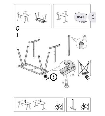 Ikea galant bureau zilverkleurig onderstel - afbeelding 9