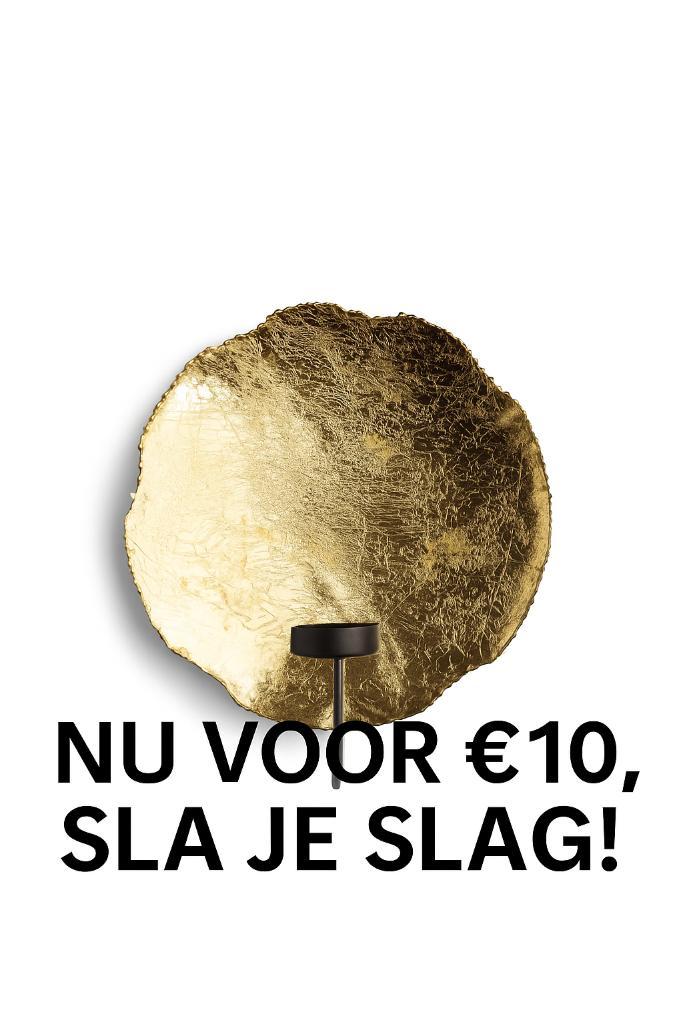 Goudkleurige handgemaakte wandkandelaar – luxe muurdecoratie, Huis en Inrichting, Woonaccessoires | Wanddecoraties, Zo goed als nieuw