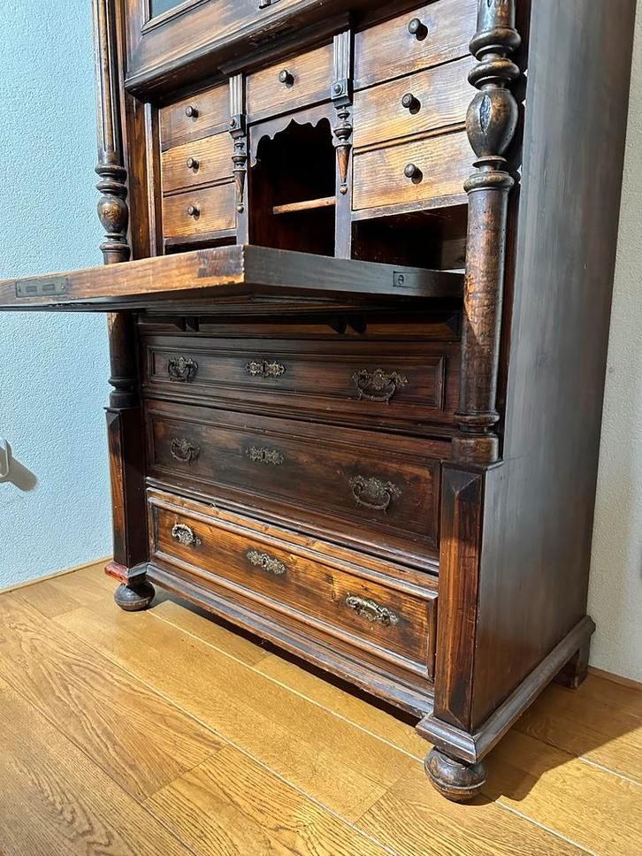 Oude Grenen Secretaire - Prachtige Kast!, Antiek en Kunst, Antiek | Meubels | Kasten, Ophalen