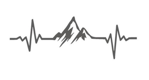 camper caravan auto bus sticker bergen heartbeat, Caravans en Kamperen, Camper-accessoires, Nieuw, Ophalen of Verzenden