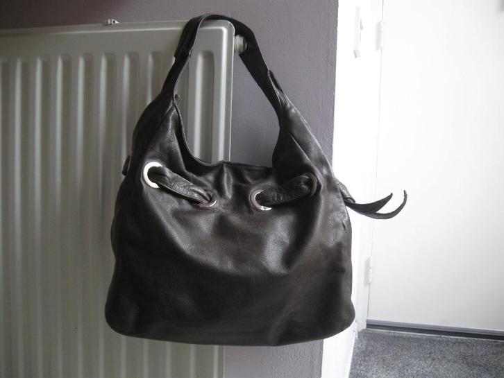 BORSE in PELLE royale bruin leren tas goede staat, Sieraden, Tassen en Uiterlijk, Tassen | Damestassen, Zo goed als nieuw, Overige typen