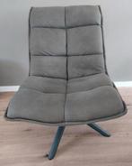 Fauteuil Clayton, Antraciet, Leen Bakker, Ophalen, 75 tot 100 cm, Metaal, 50 tot 75 cm
