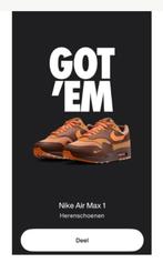 Nike Air Max 1 “Kings day” maat 44, Kleding | Heren, Schoenen, Bruin, Verzenden, Nike, Nieuw