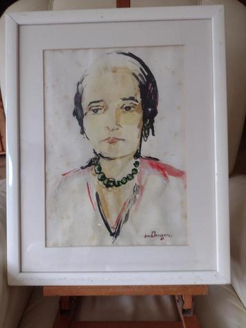 Van Dongen Gesigneerd Portret van Dame  beschikbaar voor biedingen