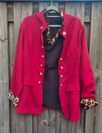Rood jasje met zwarte blouse Maat xl, Kleding | Dames, Ophalen of Verzenden, Zo goed als nieuw, Maat 46/48 (XL) of groter