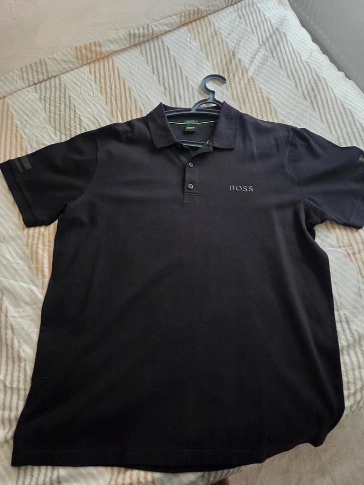 Zwarte Boss Polo XXL - Zeer Goede Staat!, Kleding | Heren, Polo's, Zo goed als nieuw, Overige maten, Zwart, Ophalen of Verzenden