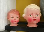 Oude antieke poppenhoofd pop hoofd kop kopje, Verzamelen, Poppen, Ophalen of Verzenden, Zo goed als nieuw, Pop