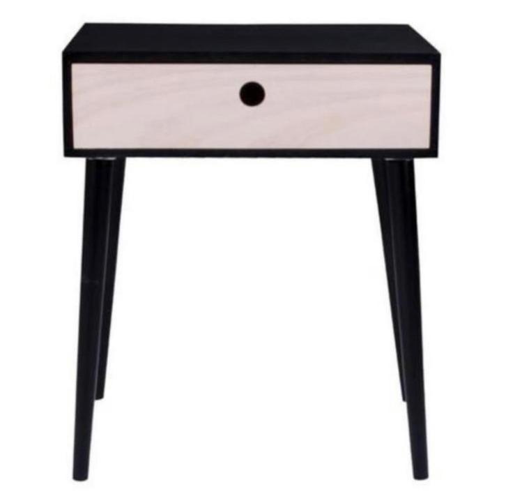 Zwart houten nachtkastje van house nordic, Huis en Inrichting, Slaapkamer | Nachtkastjes, Nieuw, Minder dan 55 cm, Minder dan 45 cm