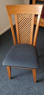 4 eetkamer stoelen, Huis en Inrichting, Stoelen, Ophalen, Gebruikt, Blauw, Stof