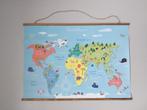 Wereldkaart kids 100x70cm, Ophalen of Verzenden, Zo goed als nieuw