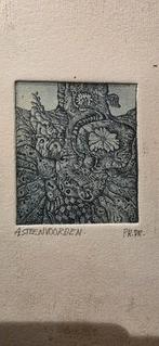 Abstracte ets van A.B. Steenvoorden, Antiek en Kunst, Kunst | Etsen en Gravures, Ophalen of Verzenden