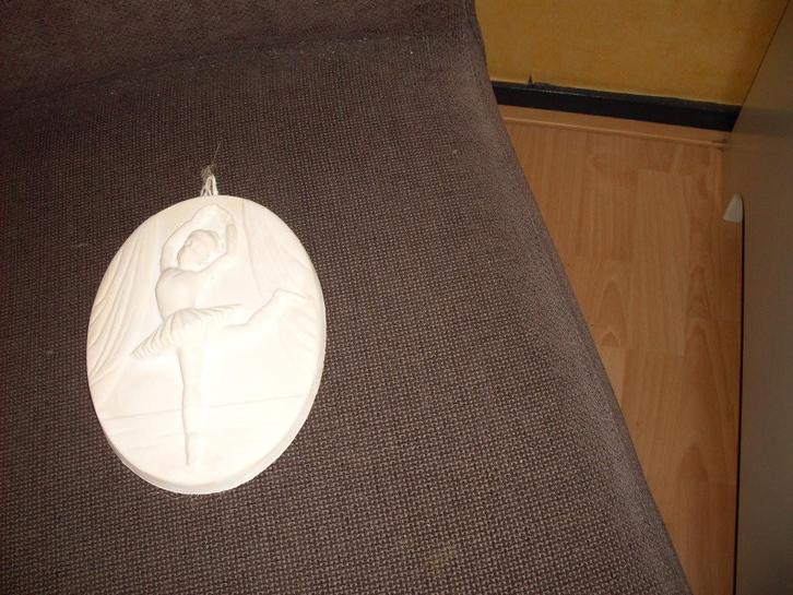 gipsen 18x12cm wanddecoratie ballerina, Kinderen en Baby's, Kinderkamer | Inrichting en Decoratie, Nieuw, Wanddecoratie, Ophalen