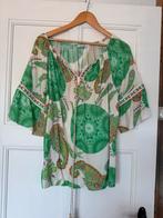 Bohemian blouse groen paisley 42/44, Ophalen of Verzenden, Zo goed als nieuw, Maat 42/44 (L), Groen