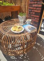 Bohemian rotan Ibiza bijzettafel tuin of balkon, Ophalen, Zo goed als nieuw, Bijzettafel, 2 zitplaatsen